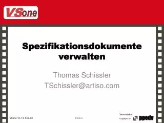 spezifikationsdokumente verwalten