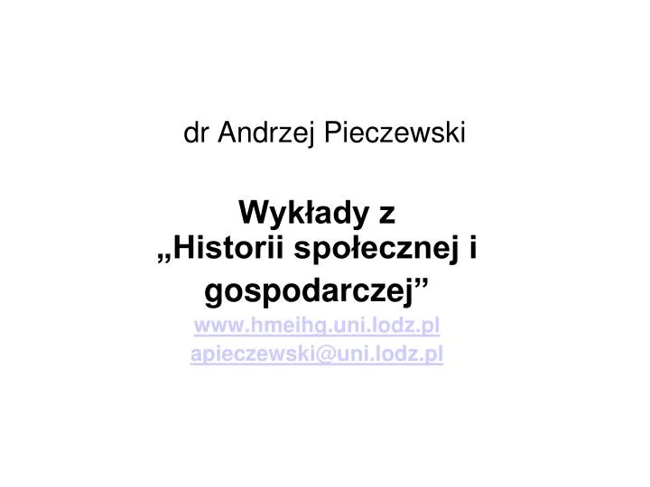 dr andrzej pieczewski