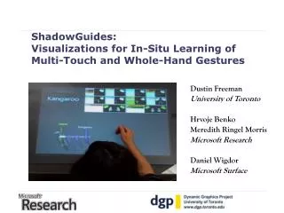 ShadowGuides: Visualizations for In-Situ Learning of Multi-Touch and Whole-Hand Gestures
