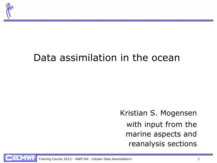 data assimilation in the ocean
