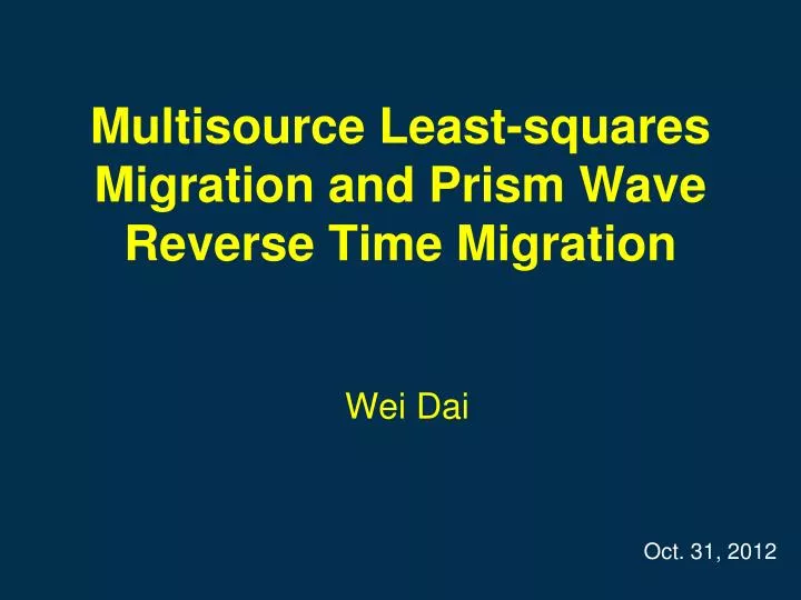 multisource least squares migration and prism wave reverse time migration