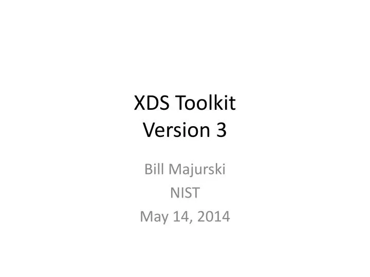 xds toolkit version 3