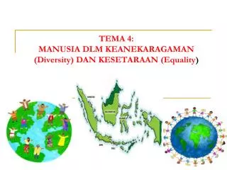TEMA 4: MANUSIA DLM KEANEKARAGAMAN (Diversity) DAN KESETARAAN (Equality )
