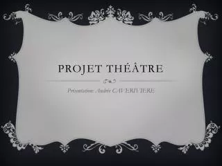 projet th tre