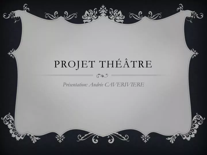 projet th tre