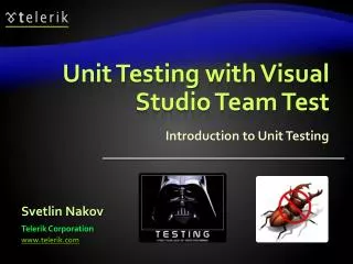 Unit Testing with Visual Studio Team Test