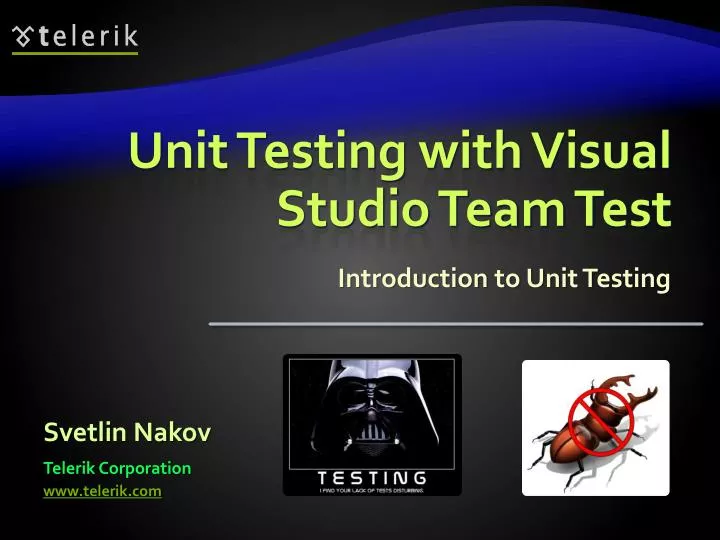 unit testing with visual studio team test