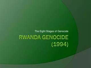 Rwanda Genocide (1994)