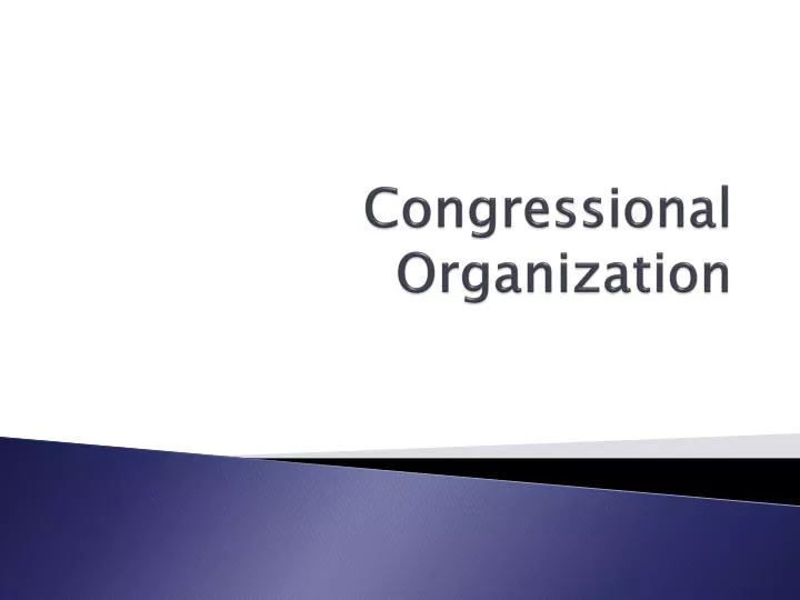 congressional organization