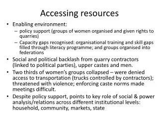 accessing resources
