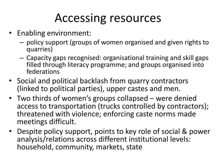 accessing resources