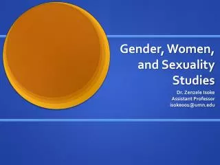 Gender, Women, and Sexuality Studies