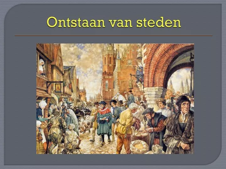 ontstaan van steden