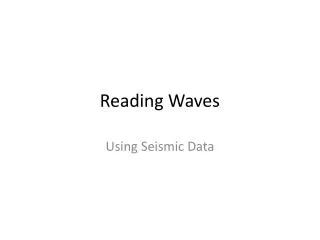 Reading Waves
