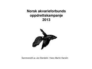 Norsk akvarieforbunds oppdrettskampanje 2013
