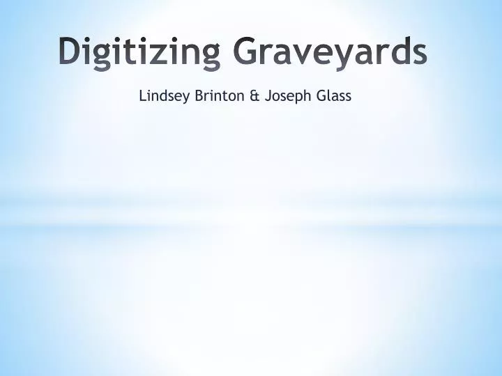 digitizing graveyards