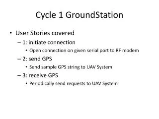 Cycle 1 GroundStation