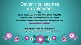 devenir puissantes en valorisant