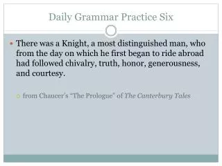 daily grammar practice six