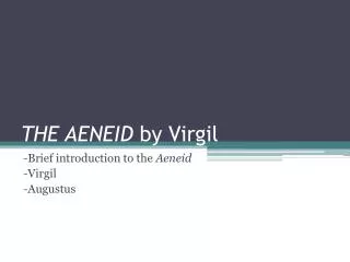 THE AENEID by Virgil