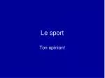 Le sport - slide 1