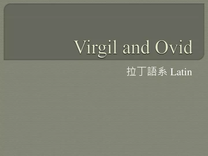 virgil and ovid