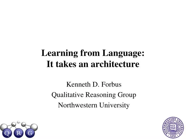 learning from language it takes an architecture