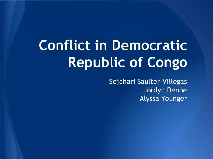 conflict in democratic republic of congo
