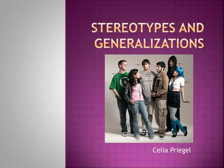 stereotypes and generalizations
