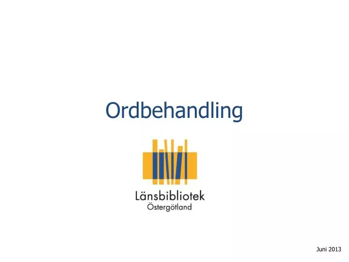 ordbehandling