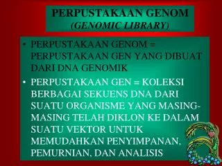perpustakaan genom genomic library