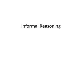 informal reasoning