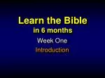 Learn the Bible in 6 months