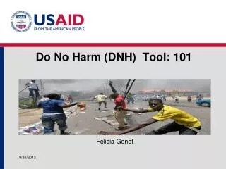 Do No Harm (DNH) Tool: 101