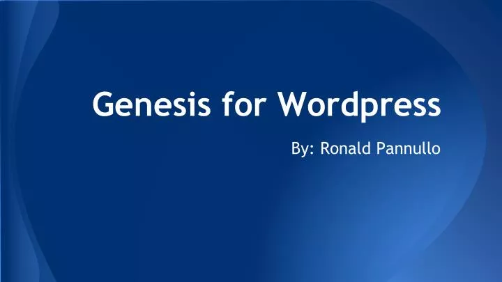 genesis for wordpress