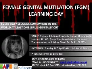FEMALE GENITAL MUTILATION (FGM) LEARNING DAY