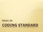 CODing STANDARD - slide 1