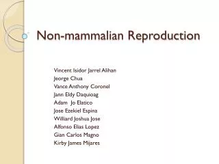 Non-mammalian Reproduction