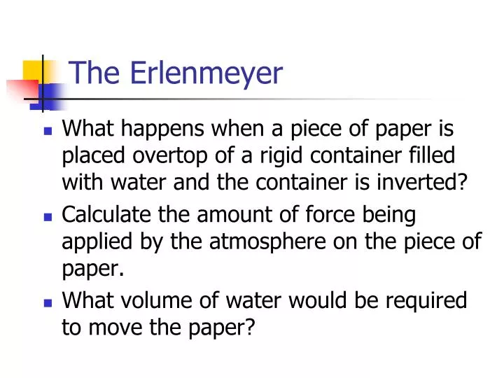 the erlenmeyer