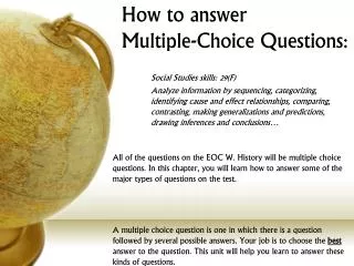 How to answer Multiple-Choice Questions: