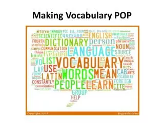 Making Vocabulary POP