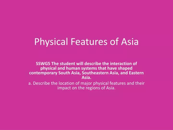 physical features of asia