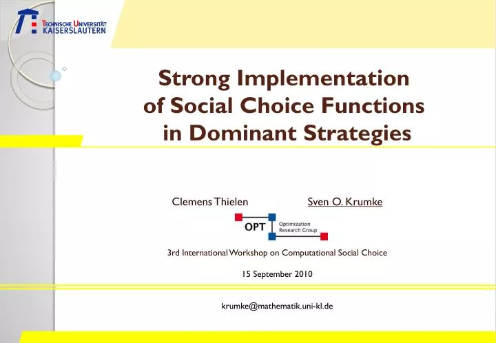strong implementation of social choice functions in dominant strategies