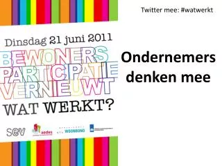 Ondernemers denken mee