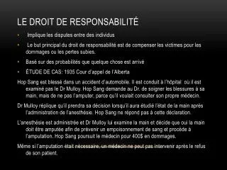 le droit de responsabilit