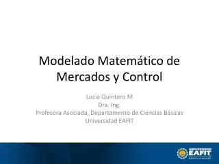 modelado matem tico de mercados y control