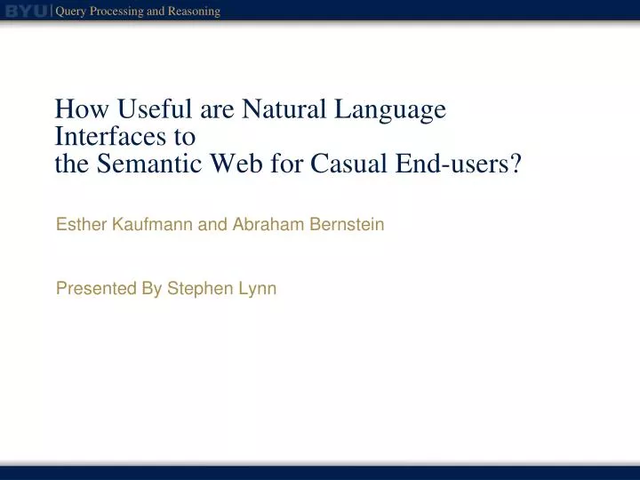 how useful are natural language interfaces to the semantic web for casual end users