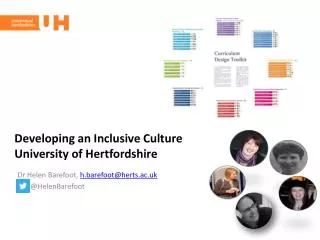 Developing an Inclusive Culture University of Hertfordshire