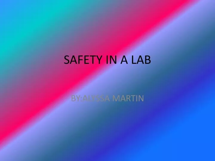 safety in a lab