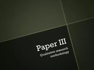 Paper III